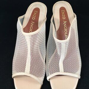 Enzo Angiolini high-heeled mesh slip on sandals